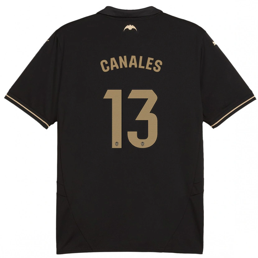 Danxen Enfant Maillot Antonia Canales #13 Noir Tenues Extérieur 2024/25 T-Shirt