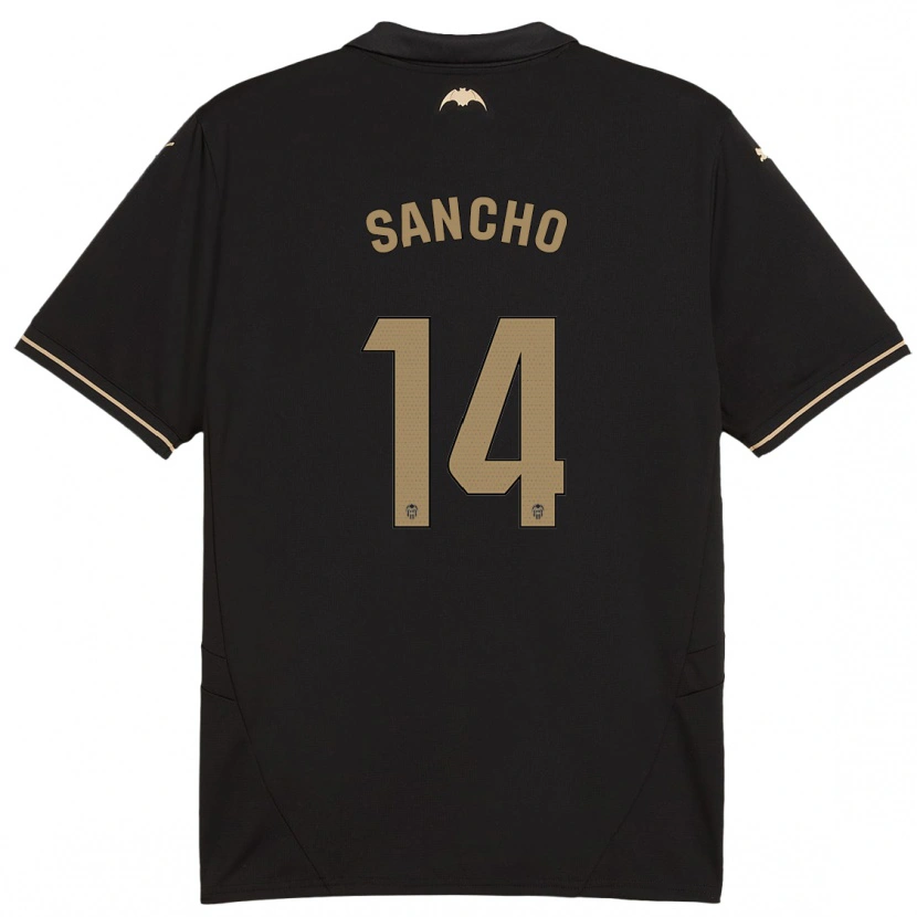 Danxen Enfant Maillot Pauleta Sancho #14 Noir Tenues Extérieur 2024/25 T-Shirt