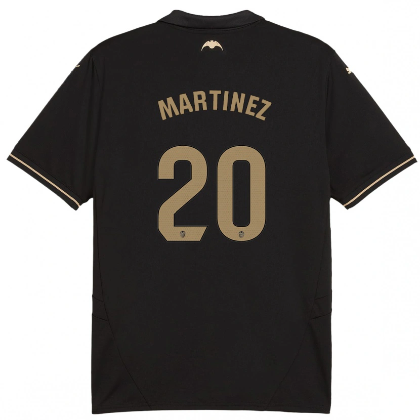 Danxen Enfant Maillot Asun Martínez #20 Noir Tenues Extérieur 2024/25 T-Shirt