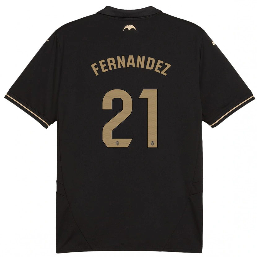 Danxen Enfant Maillot Estela Fernández #21 Noir Tenues Extérieur 2024/25 T-Shirt