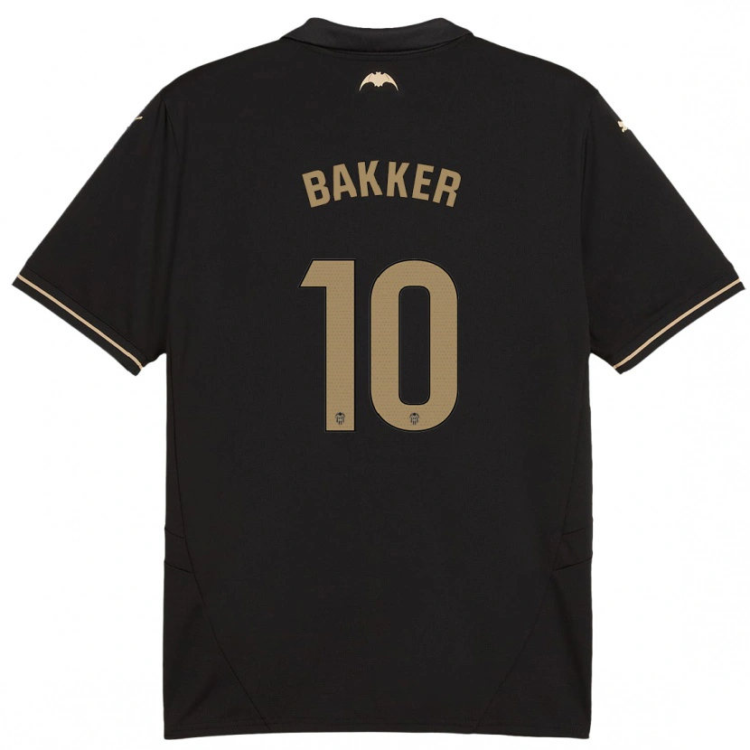 Danxen Enfant Maillot Linda Bakker #10 Noir Tenues Extérieur 2024/25 T-Shirt