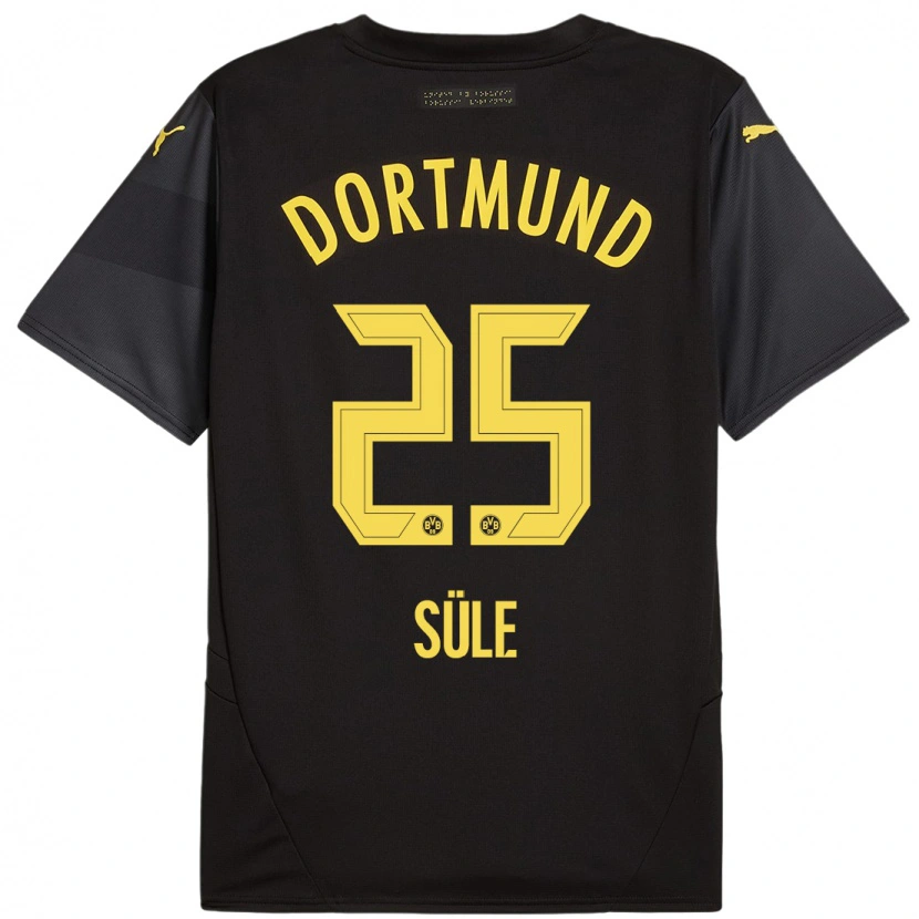 Danxen Enfant Maillot Niklas Süle #25 Noir Jaune Tenues Extérieur 2024/25 T-Shirt