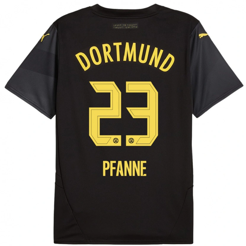 Danxen Enfant Maillot Franz Pfanne #23 Noir Jaune Tenues Extérieur 2024/25 T-Shirt