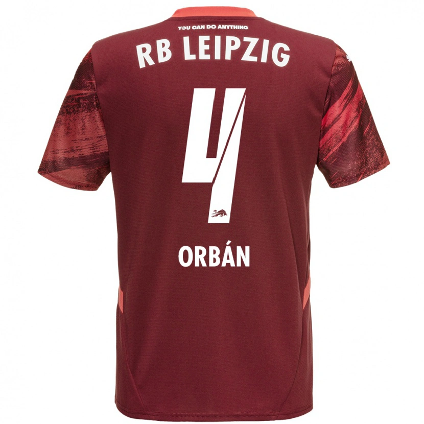 Danxen Enfant Maillot Willi Orbán #4 Bordeaux Tenues Extérieur 2024/25 T-Shirt