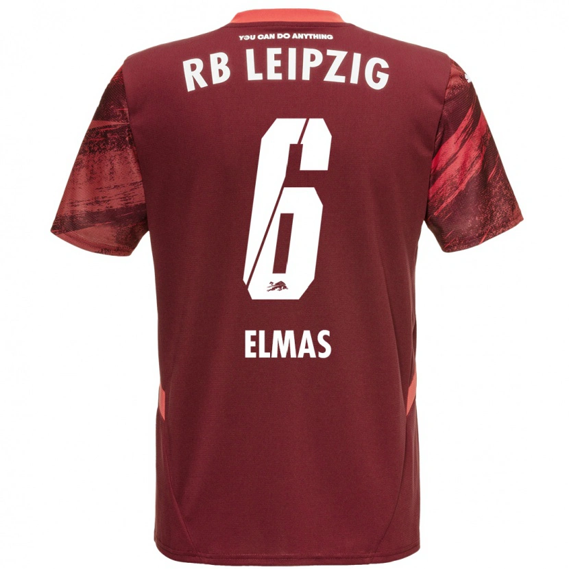 Danxen Enfant Maillot Eljif Elmas #6 Bordeaux Tenues Extérieur 2024/25 T-Shirt