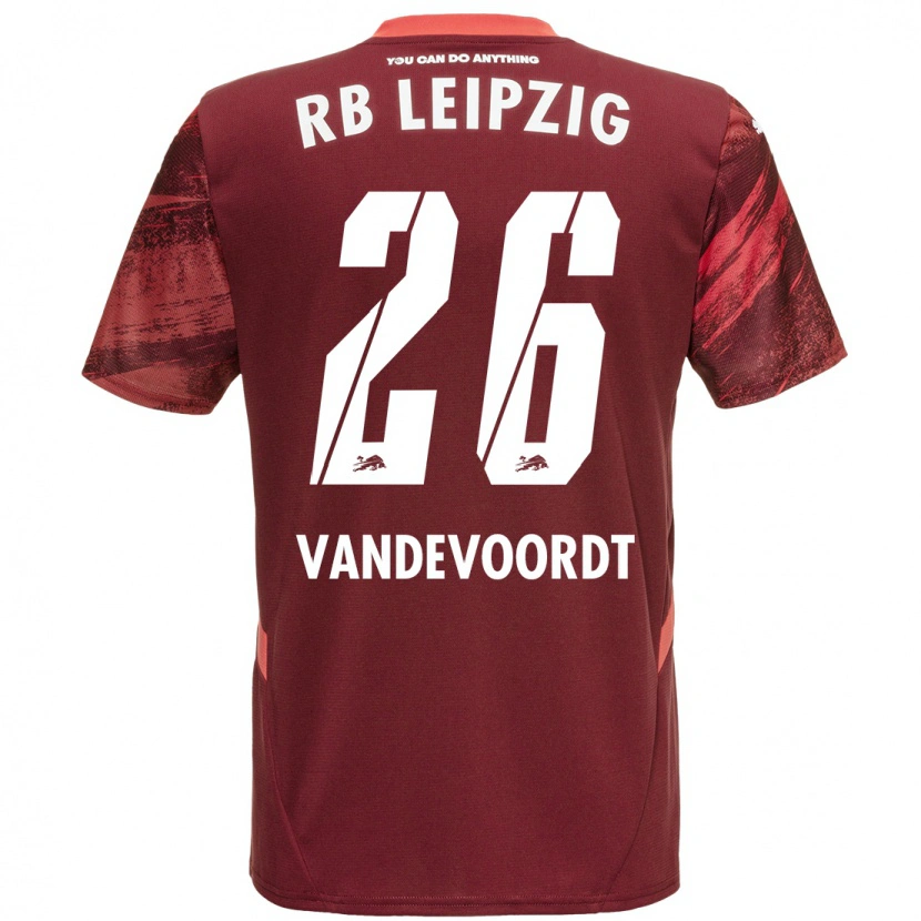 Danxen Enfant Maillot Maarten Vandevoordt #26 Bordeaux Tenues Extérieur 2024/25 T-Shirt