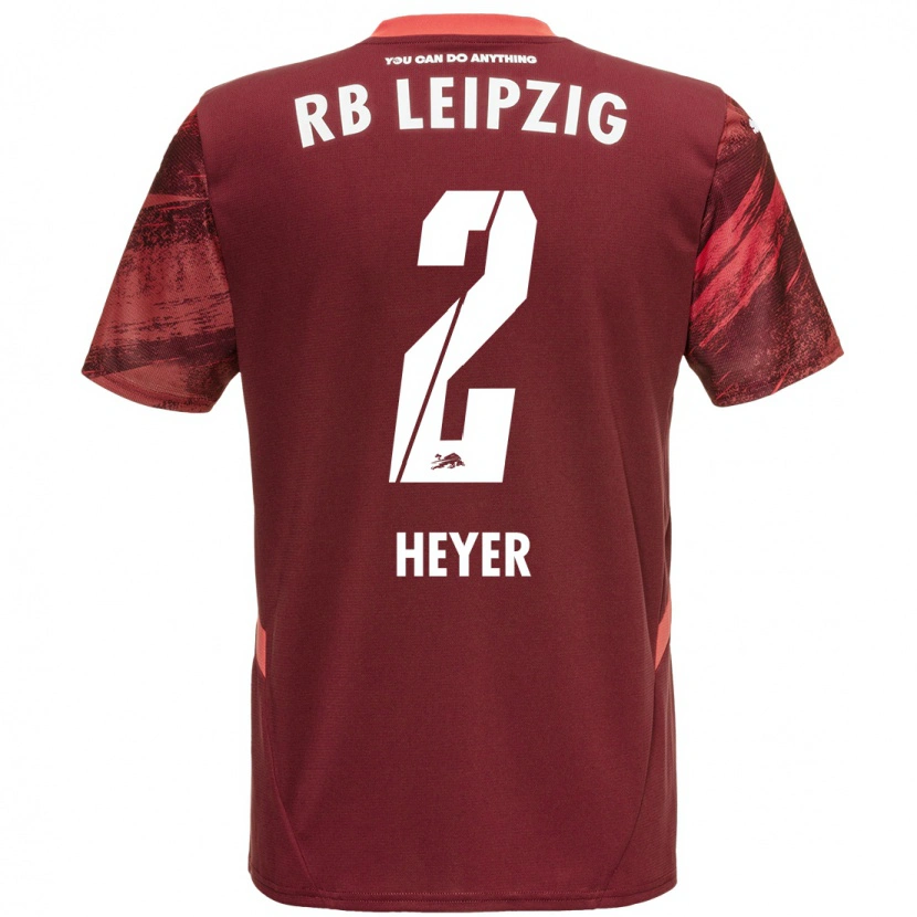 Danxen Enfant Maillot Friedrich Heyer #2 Bordeaux Tenues Extérieur 2024/25 T-Shirt