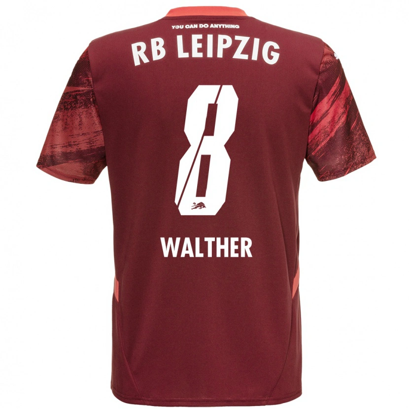 Danxen Enfant Maillot Kofi Walther #8 Bordeaux Tenues Extérieur 2024/25 T-Shirt