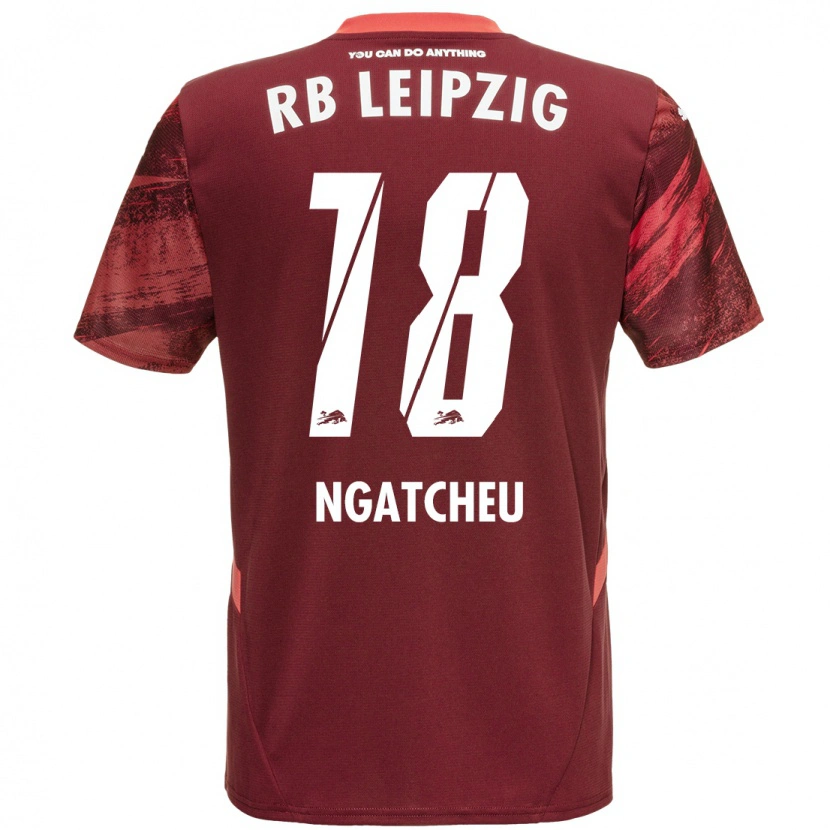 Danxen Enfant Maillot Yohan Ngatcheu #18 Bordeaux Tenues Extérieur 2024/25 T-Shirt