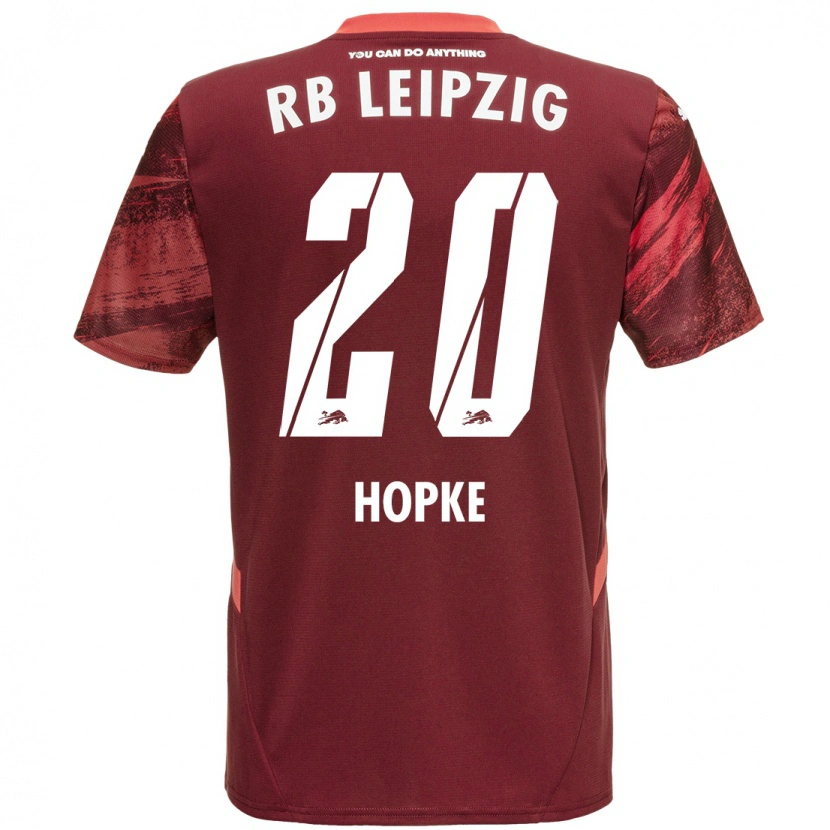 Danxen Enfant Maillot Hannes Hopke #20 Bordeaux Tenues Extérieur 2024/25 T-Shirt