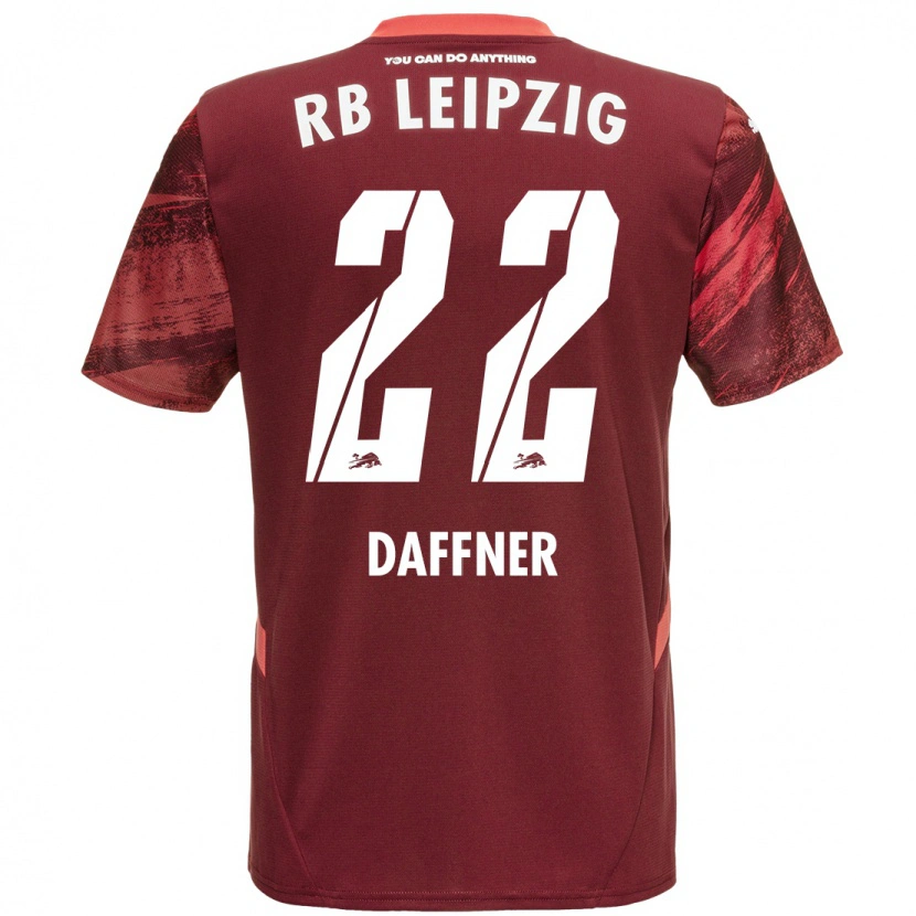 Danxen Enfant Maillot Felix Daffner #22 Bordeaux Tenues Extérieur 2024/25 T-Shirt