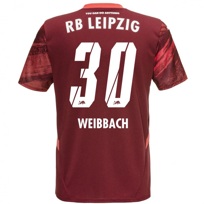 Danxen Enfant Maillot Noah Weißbach #30 Bordeaux Tenues Extérieur 2024/25 T-Shirt