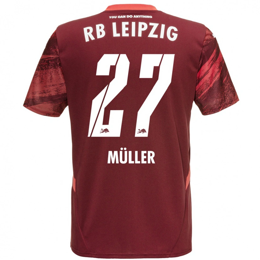 Danxen Enfant Maillot Marlene Müller #27 Bordeaux Tenues Extérieur 2024/25 T-Shirt