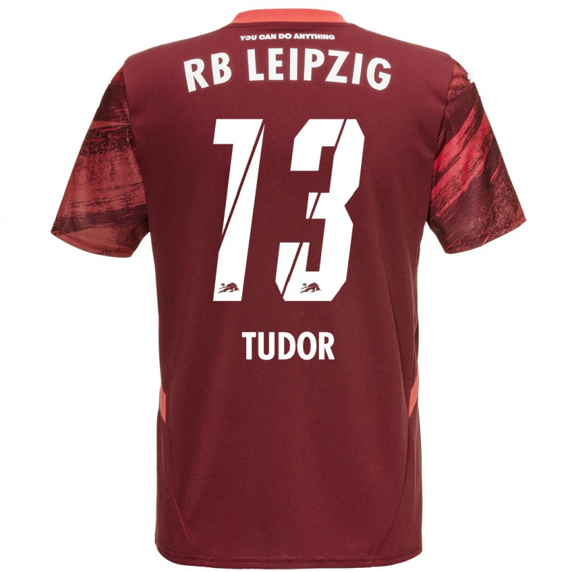 Danxen Enfant Maillot Aaron Tudor #13 Bordeaux Tenues Extérieur 2024/25 T-Shirt