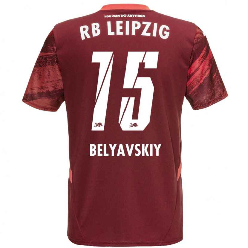 Danxen Enfant Maillot David Belyavskiy #15 Bordeaux Tenues Extérieur 2024/25 T-Shirt