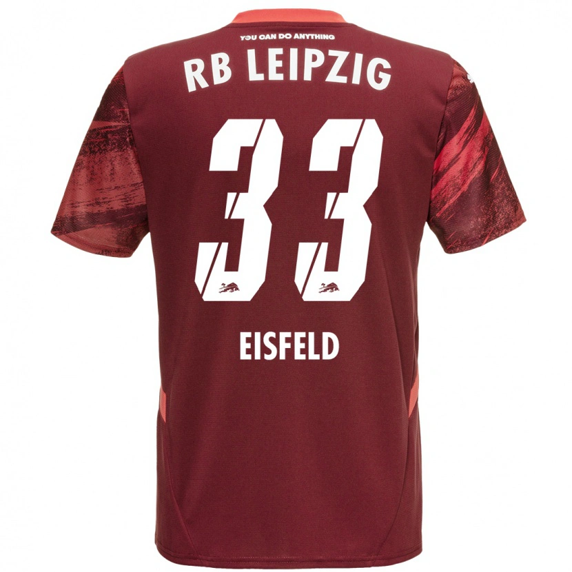 Danxen Enfant Maillot Tom Eisfeld #33 Bordeaux Tenues Extérieur 2024/25 T-Shirt