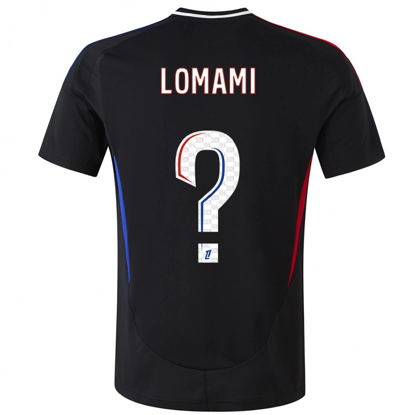 Danxen Enfant Maillot Irvyn Lomami #0 Noir Tenues Extérieur 2024/25 T-Shirt