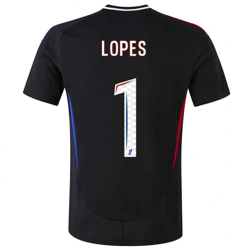 Danxen Enfant Maillot Anthony Lopes #1 Noir Tenues Extérieur 2024/25 T-Shirt