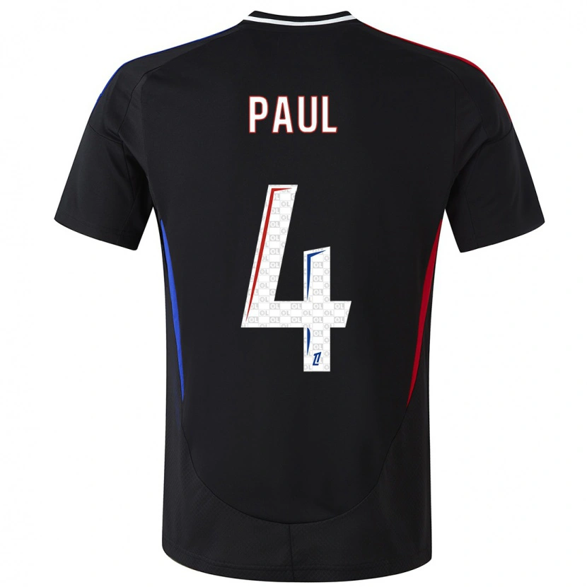 Danxen Enfant Maillot Paul Akouokou #4 Noir Tenues Extérieur 2024/25 T-Shirt