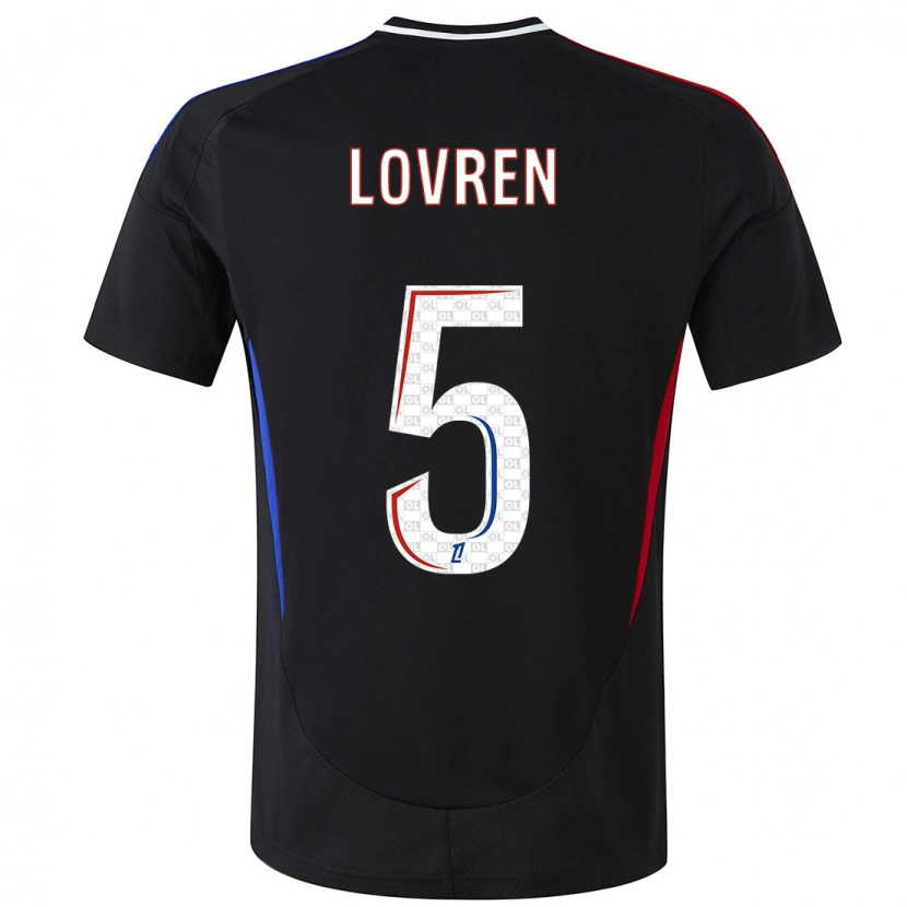 Danxen Enfant Maillot Dejan Lovren #5 Noir Tenues Extérieur 2024/25 T-Shirt