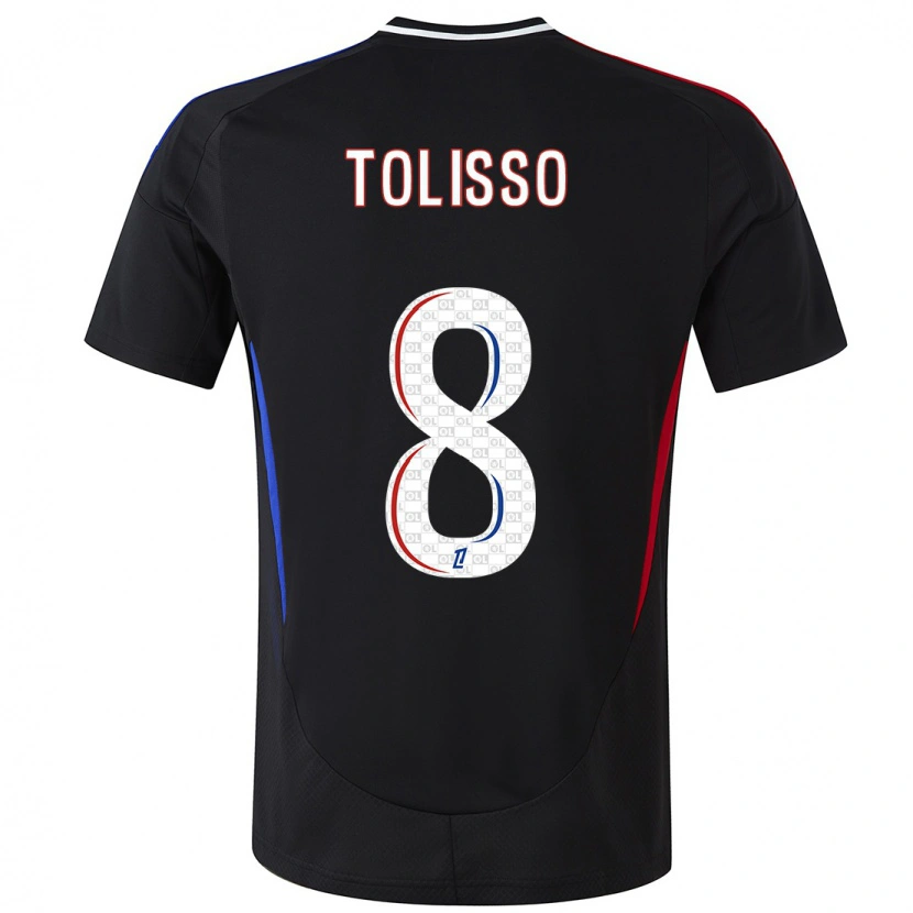 Danxen Enfant Maillot Corentin Tolisso #8 Noir Tenues Extérieur 2024/25 T-Shirt