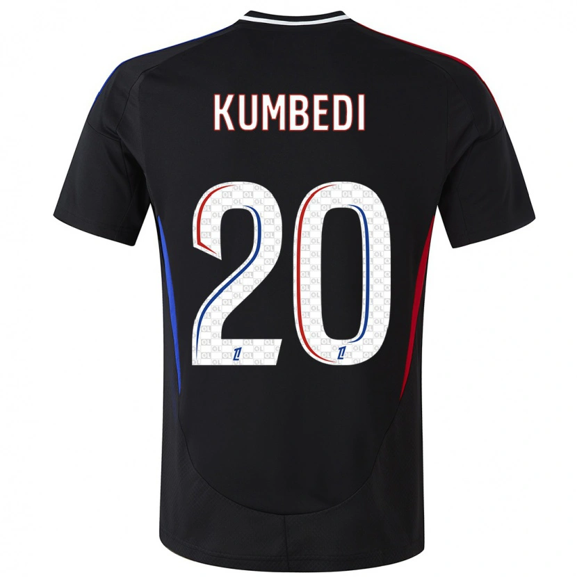 Danxen Enfant Maillot Saël Kumbedi #20 Noir Tenues Extérieur 2024/25 T-Shirt