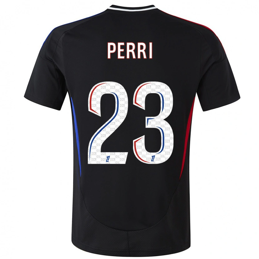 Danxen Enfant Maillot Lucas Perri #23 Noir Tenues Extérieur 2024/25 T-Shirt