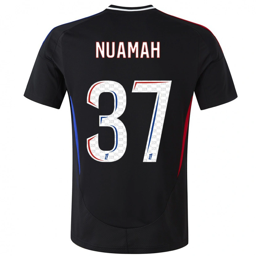 Danxen Enfant Maillot Ernest Nuamah #37 Noir Tenues Extérieur 2024/25 T-Shirt