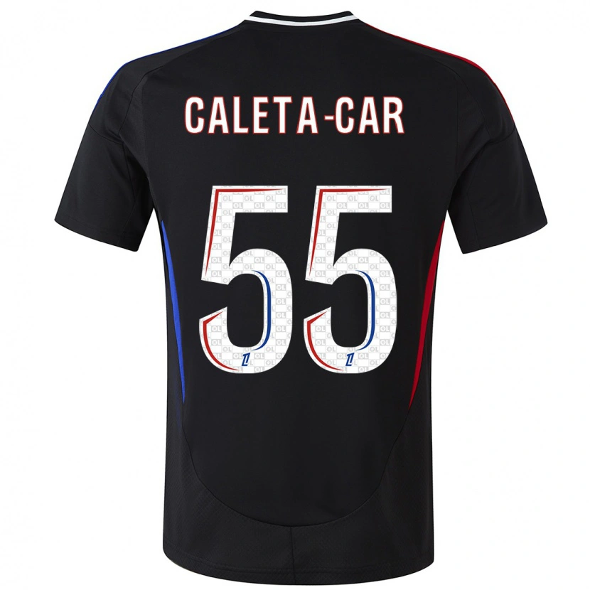 Danxen Enfant Maillot Duje Caleta-Car #55 Noir Tenues Extérieur 2024/25 T-Shirt