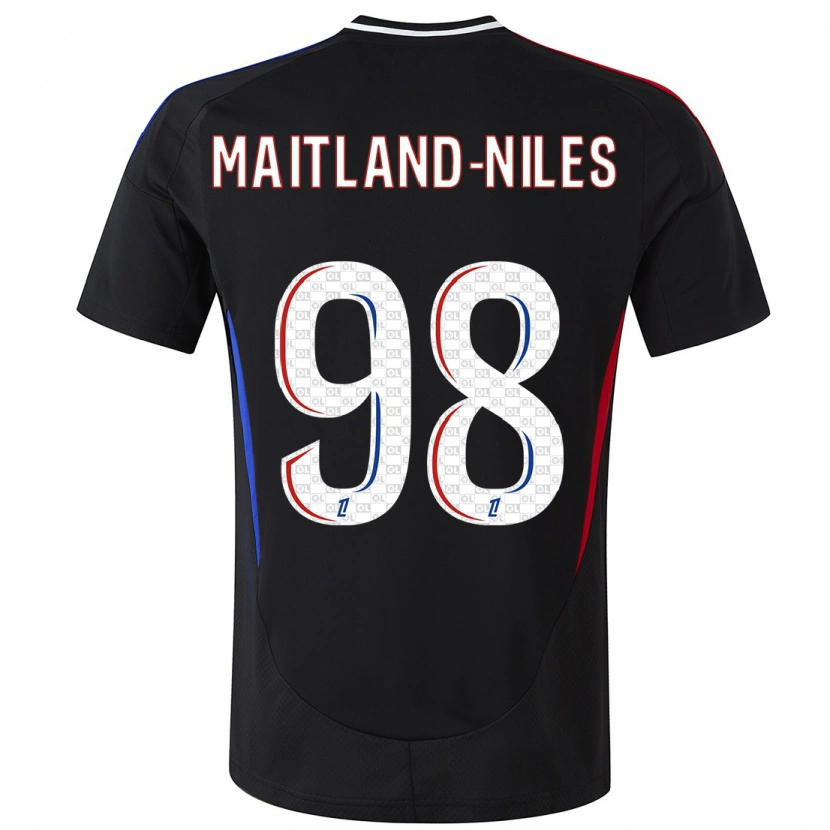 Danxen Enfant Maillot Ainsley Maitland-Niles #98 Noir Tenues Extérieur 2024/25 T-Shirt