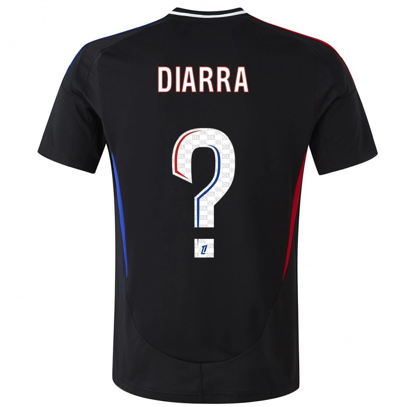 Danxen Enfant Maillot Lassine Diarra #0 Noir Tenues Extérieur 2024/25 T-Shirt