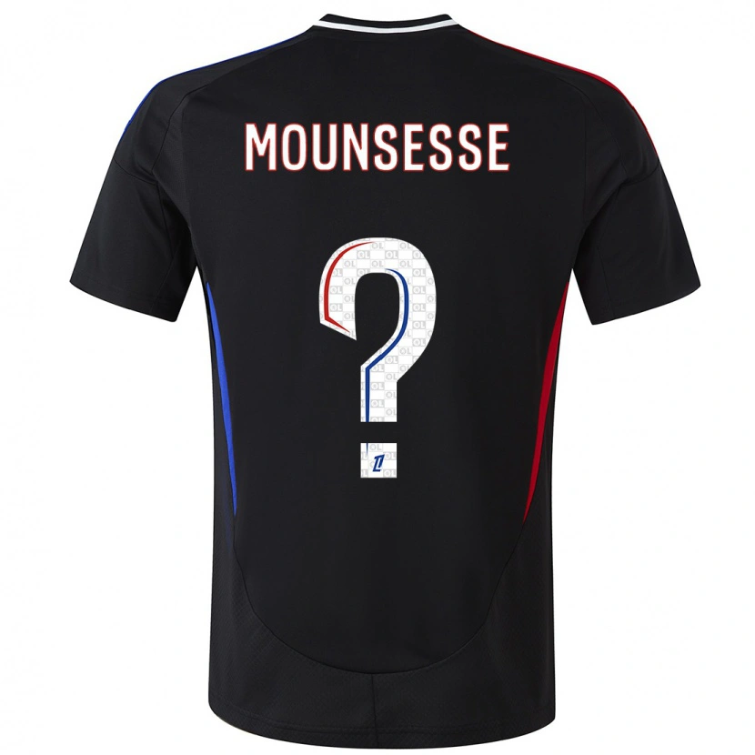 Danxen Enfant Maillot Jérémy Mounsesse #0 Noir Tenues Extérieur 2024/25 T-Shirt