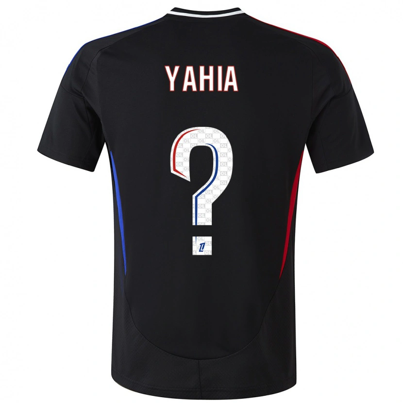 Danxen Enfant Maillot Kelyan Yahia #0 Noir Tenues Extérieur 2024/25 T-Shirt