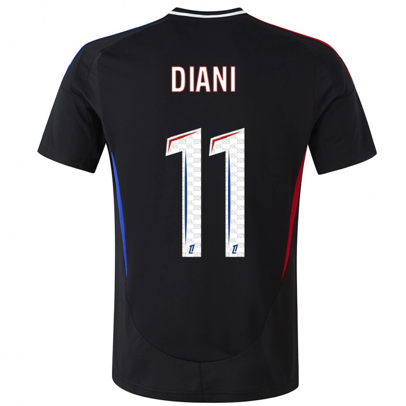 Danxen Enfant Maillot Kadidiatou Diani #11 Noir Tenues Extérieur 2024/25 T-Shirt