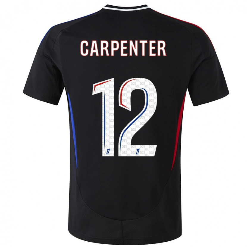 Danxen Enfant Maillot Ellie Carpenter #12 Noir Tenues Extérieur 2024/25 T-Shirt