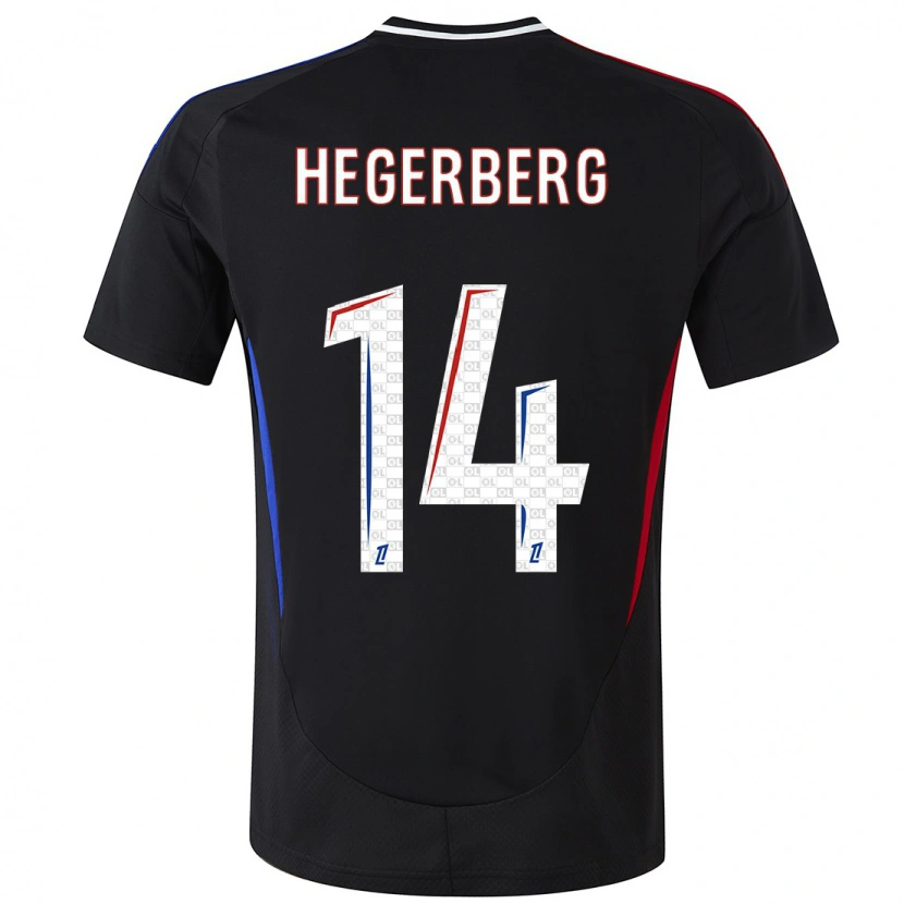 Danxen Enfant Maillot Ada Hegerberg #14 Noir Tenues Extérieur 2024/25 T-Shirt