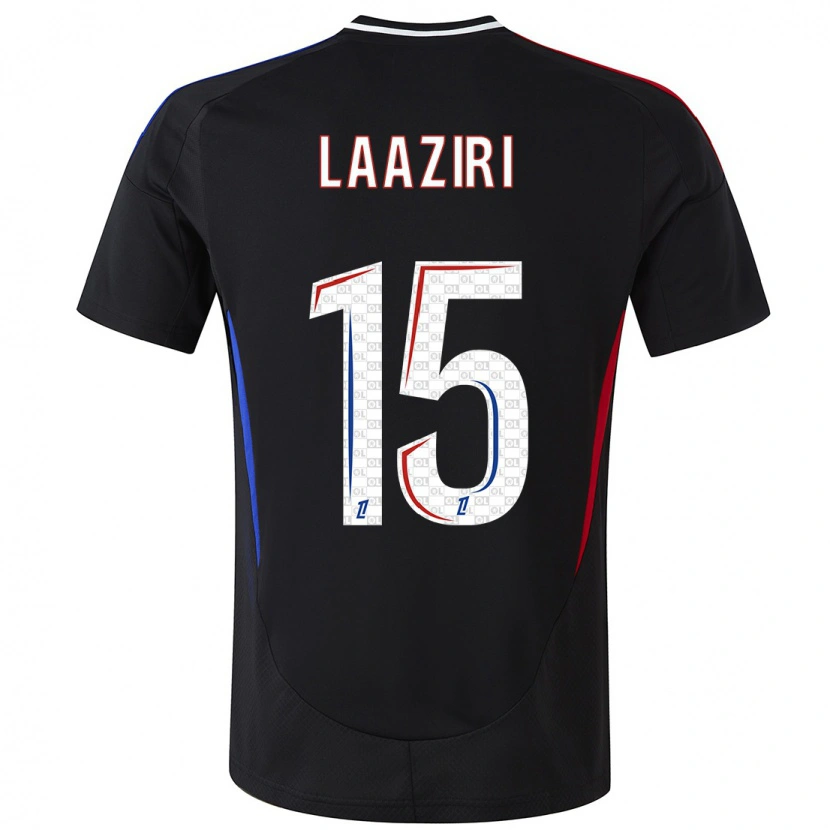 Danxen Enfant Maillot Achraf Laâziri #15 Noir Tenues Extérieur 2024/25 T-Shirt