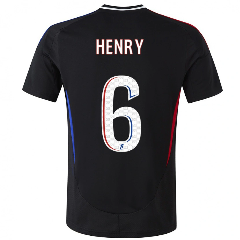 Danxen Enfant Maillot Amandine Henry #6 Noir Tenues Extérieur 2024/25 T-Shirt