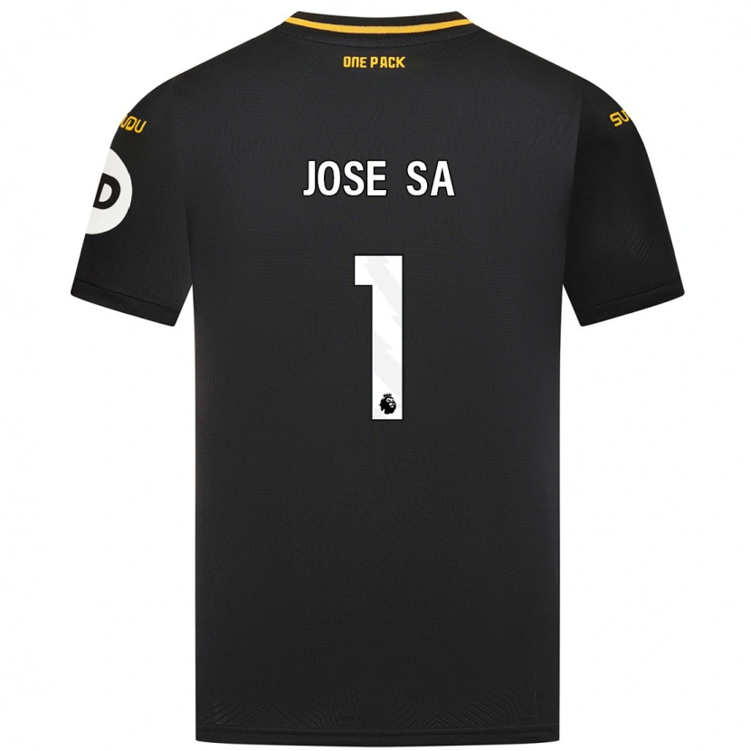 Danxen Enfant Maillot José Sá #1 Noir Tenues Extérieur 2024/25 T-Shirt