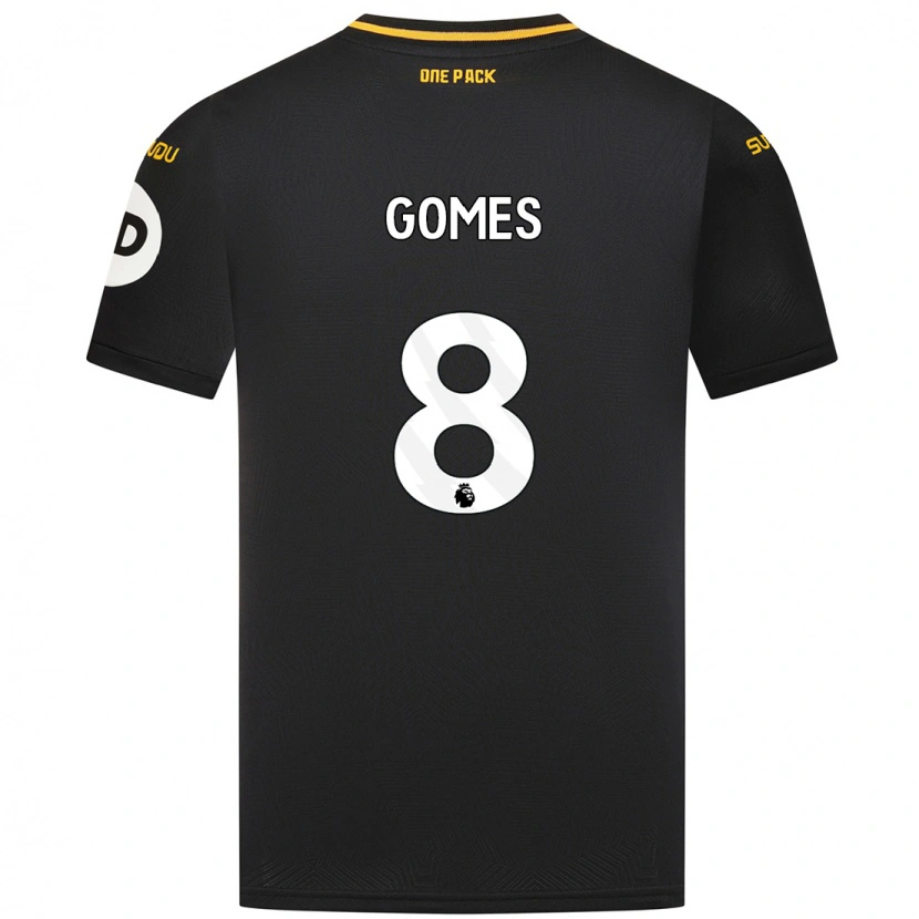 Danxen Enfant Maillot João Gomes #8 Noir Tenues Extérieur 2024/25 T-Shirt