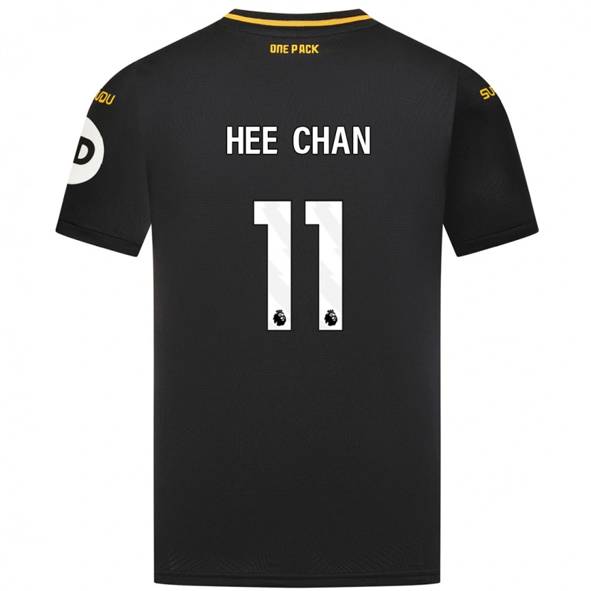 Danxen Enfant Maillot Hee-Chan Hwang #11 Noir Tenues Extérieur 2024/25 T-Shirt