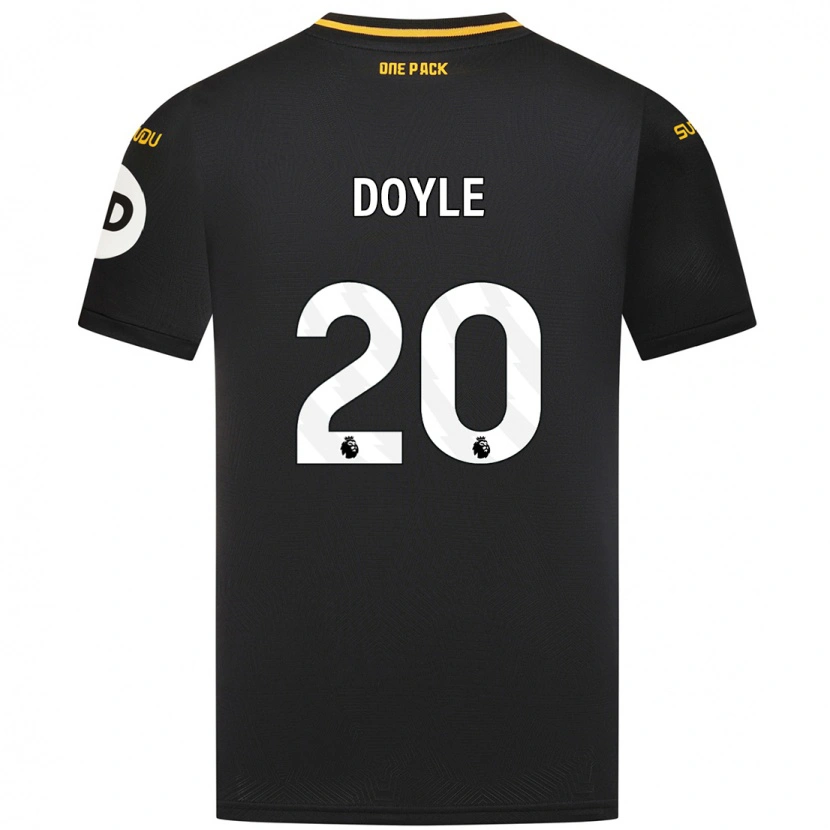 Danxen Enfant Maillot Tommy Doyle #20 Noir Tenues Extérieur 2024/25 T-Shirt