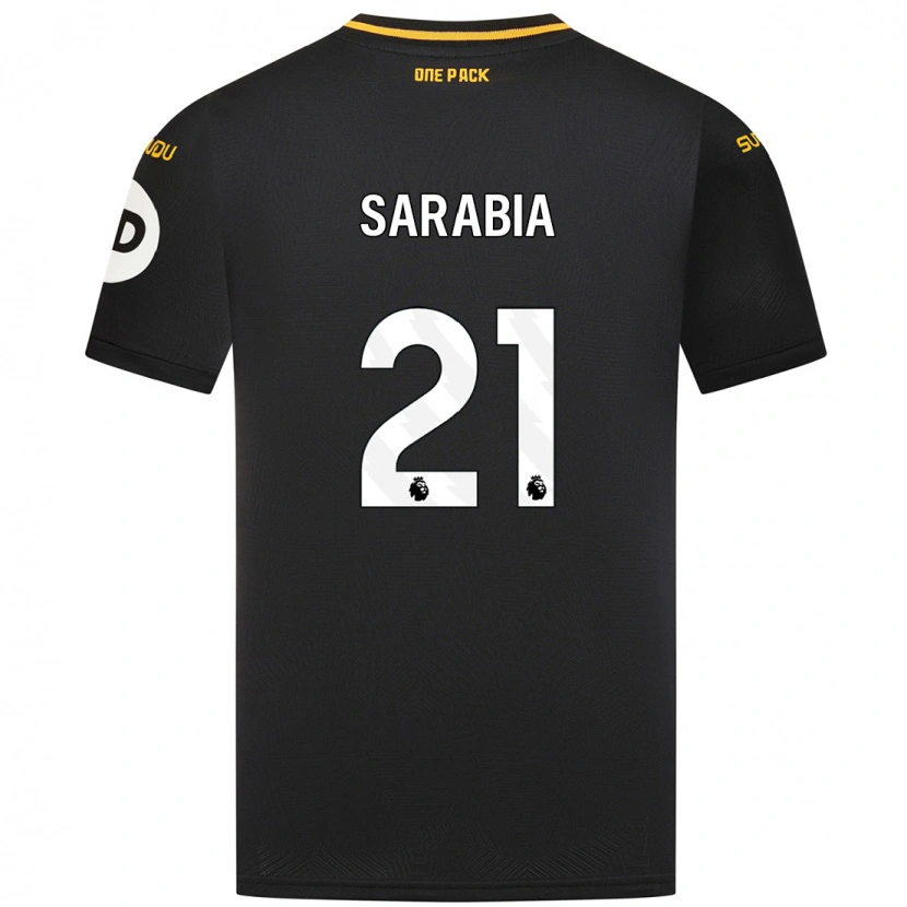 Danxen Enfant Maillot Pablo Sarabia #21 Noir Tenues Extérieur 2024/25 T-Shirt