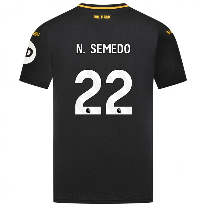 Danxen Enfant Maillot Nélson Semedo #22 Noir Tenues Extérieur 2024/25 T-Shirt