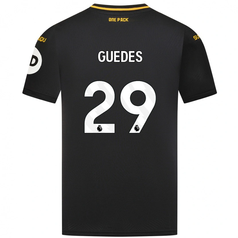 Danxen Enfant Maillot Gonçalo Guedes #29 Noir Tenues Extérieur 2024/25 T-Shirt