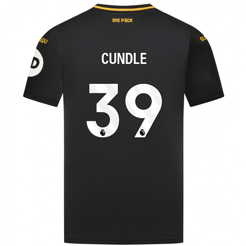 Danxen Enfant Maillot Luke Cundle #39 Noir Tenues Extérieur 2024/25 T-Shirt