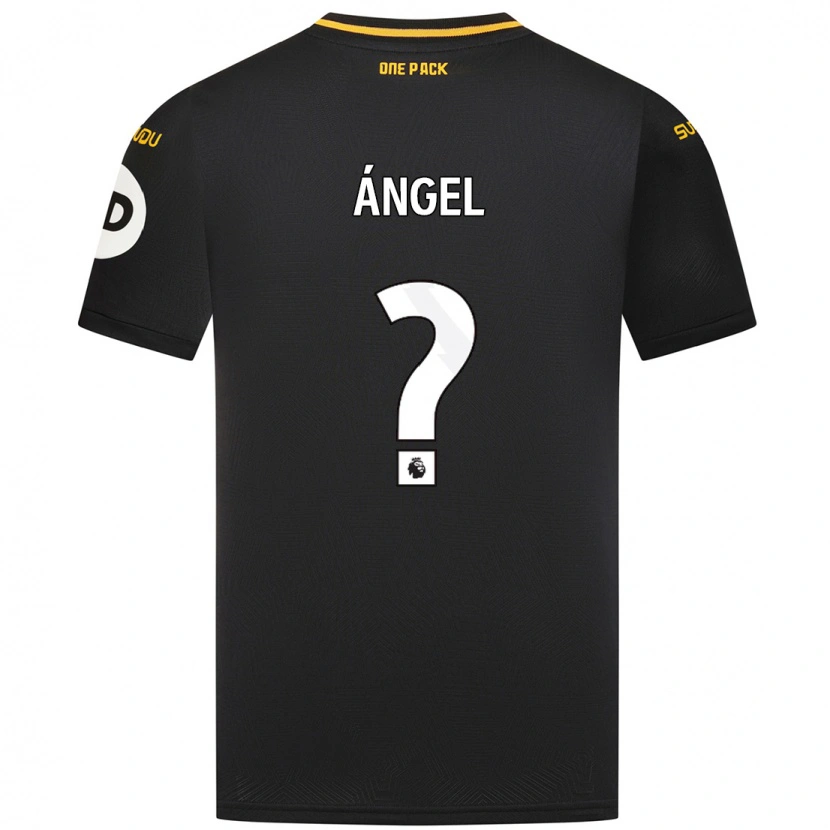 Danxen Enfant Maillot Dani Ángel #0 Noir Tenues Extérieur 2024/25 T-Shirt