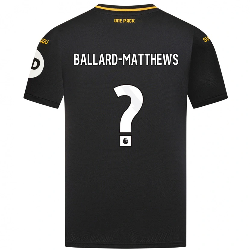 Danxen Enfant Maillot Emilio Ballard-Matthews #0 Noir Tenues Extérieur 2024/25 T-Shirt