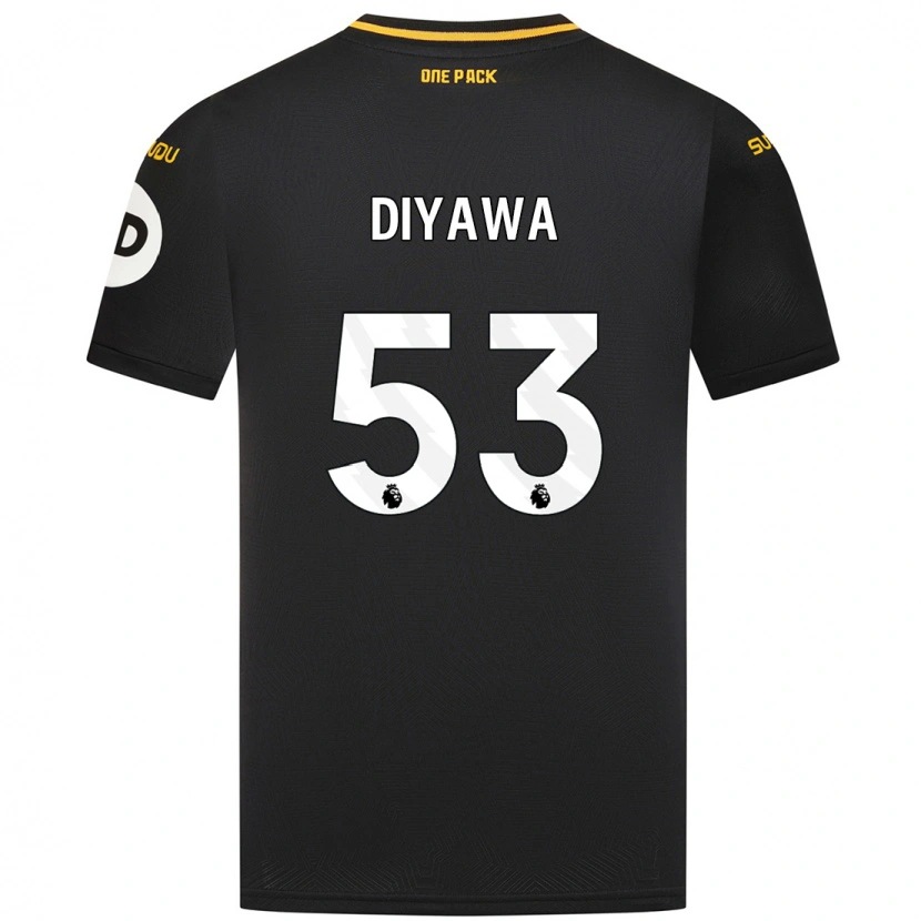 Danxen Enfant Maillot Aaron Keto-Diyawa #53 Noir Tenues Extérieur 2024/25 T-Shirt