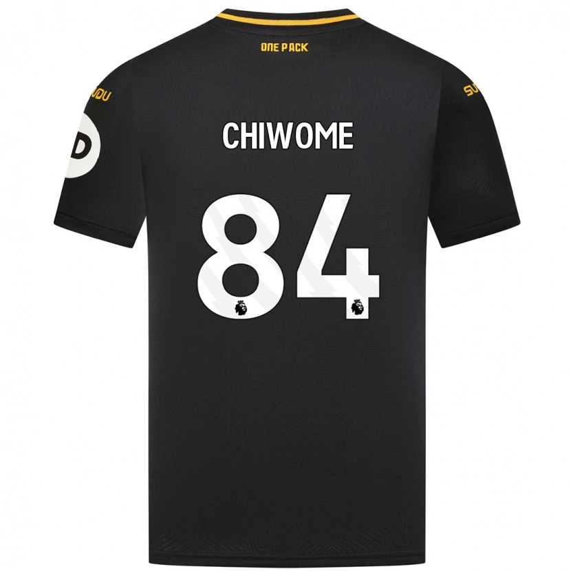 Danxen Enfant Maillot Leon Chiwome #84 Noir Tenues Extérieur 2024/25 T-Shirt